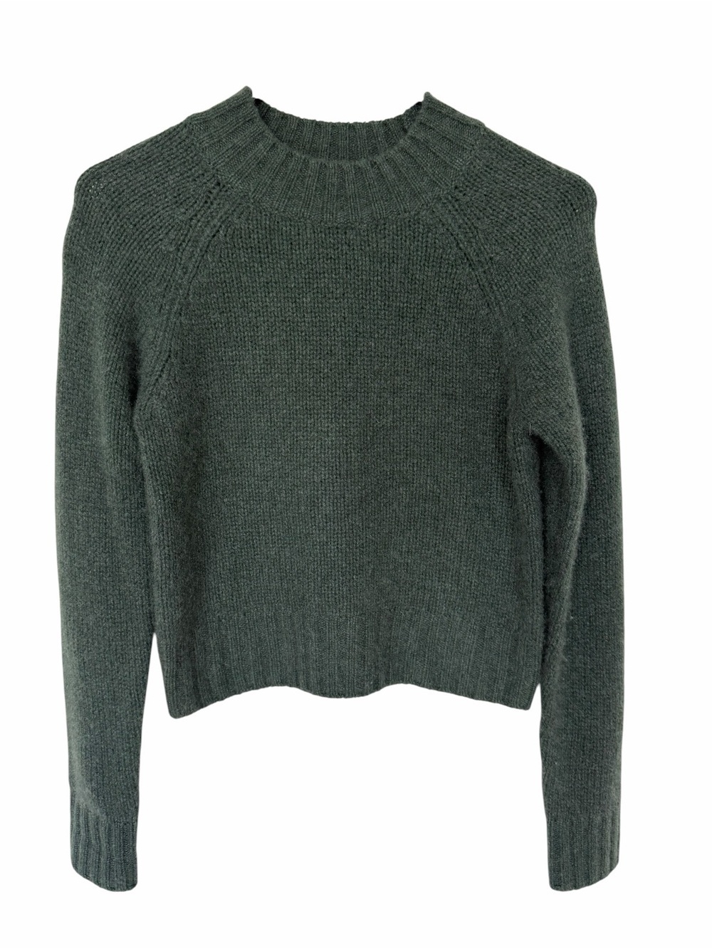 ✅ Vince Forest Green Crewneck Knit 100% cashmere Sweater size XS